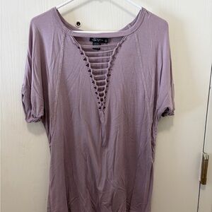 Miss Chievous Lavender Short Sleeve Top